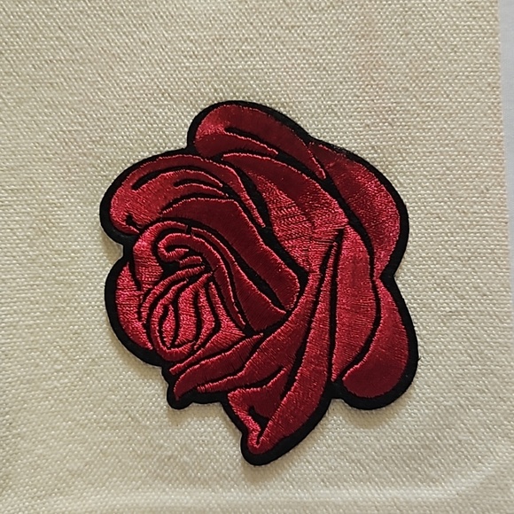 Hand Crafted embroidered bag red skull multicolored butterflies red rose rustic - Picture 10 of 17